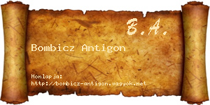 Bombicz Antigon névjegykártya